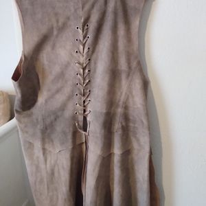 Suede tan vest